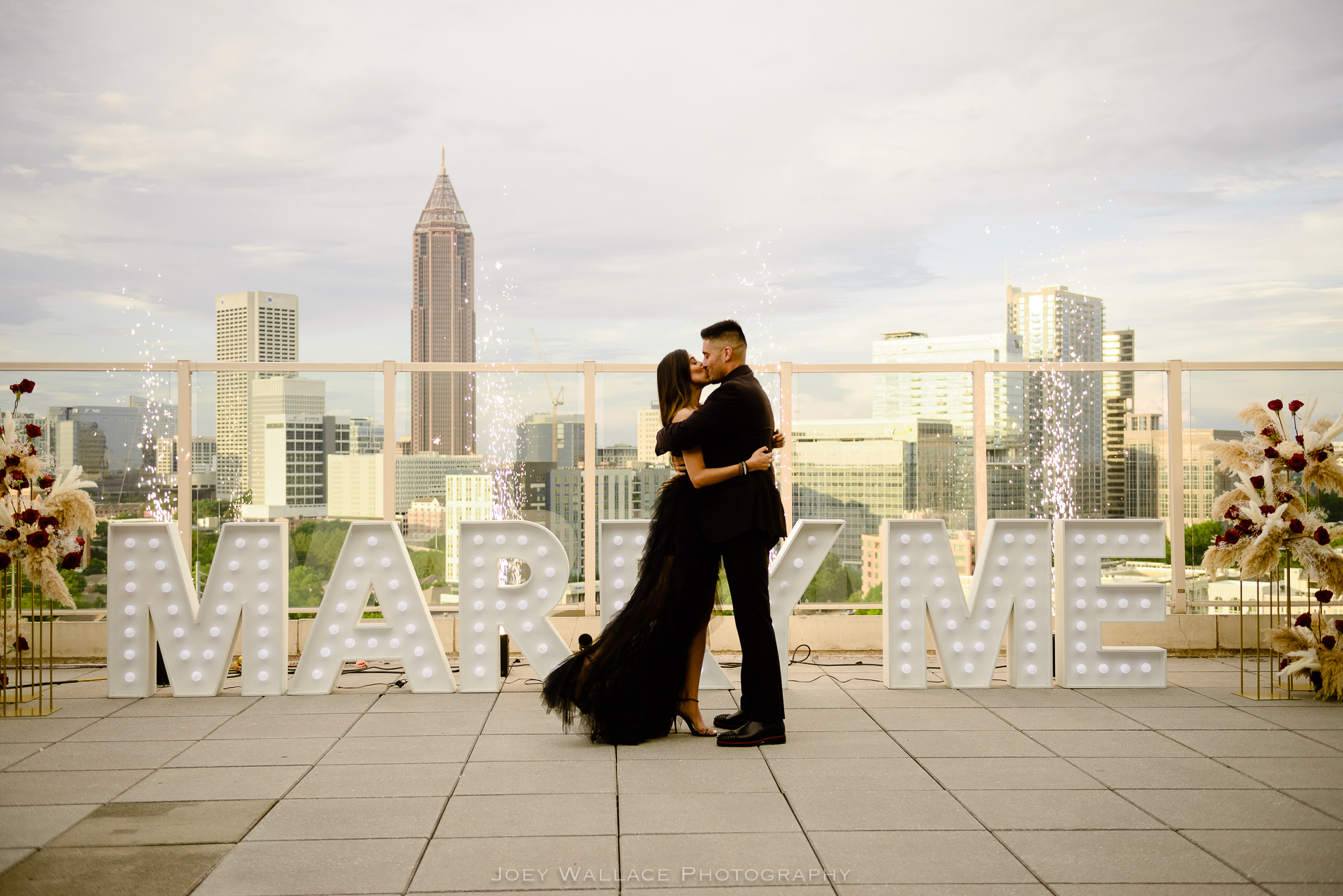 Atlanta Rooftop Marriage Proposal