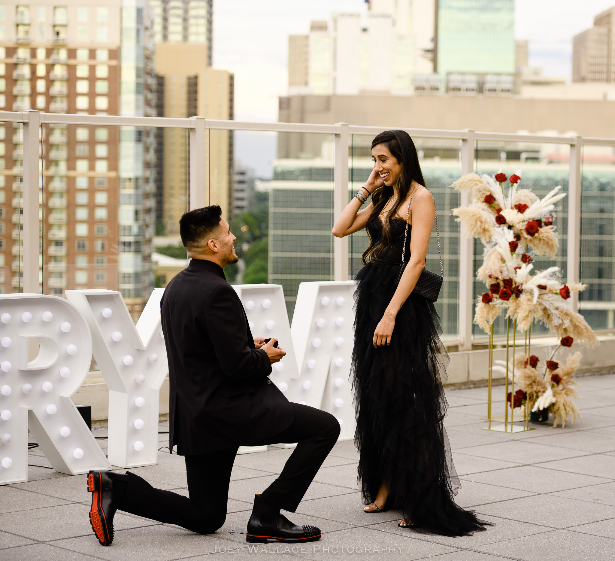 Atlanta Rooftop Marriage Proposal